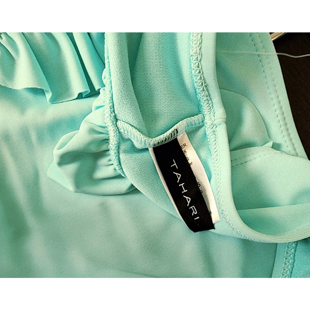 Tahari 2 piece Set Swimsuit Bathing Suit SZ MEDIUM - Blue Mist Light Turquoise - Picture 11 of 15